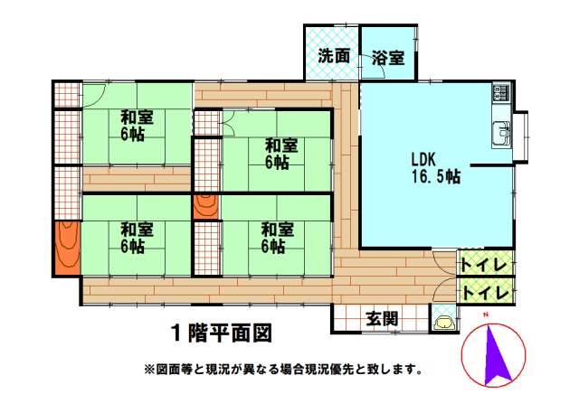 鴨川市の中古住宅の間取り
