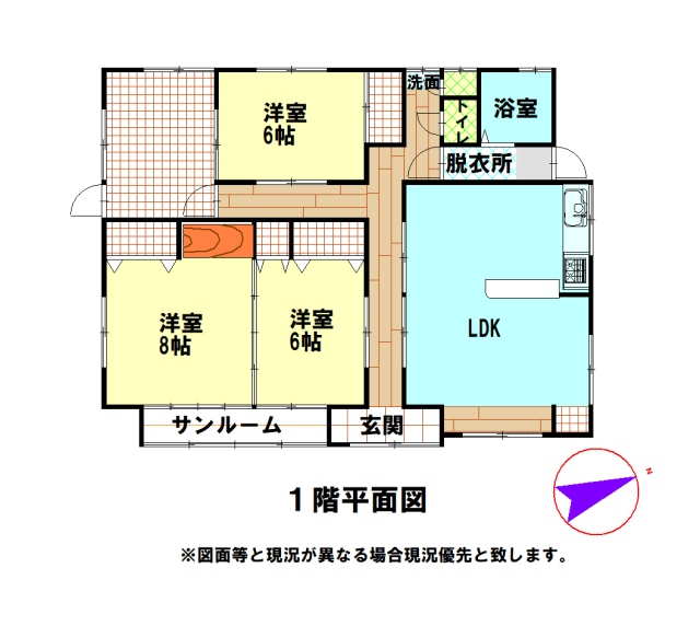 鴨川市の中古住宅の間取り