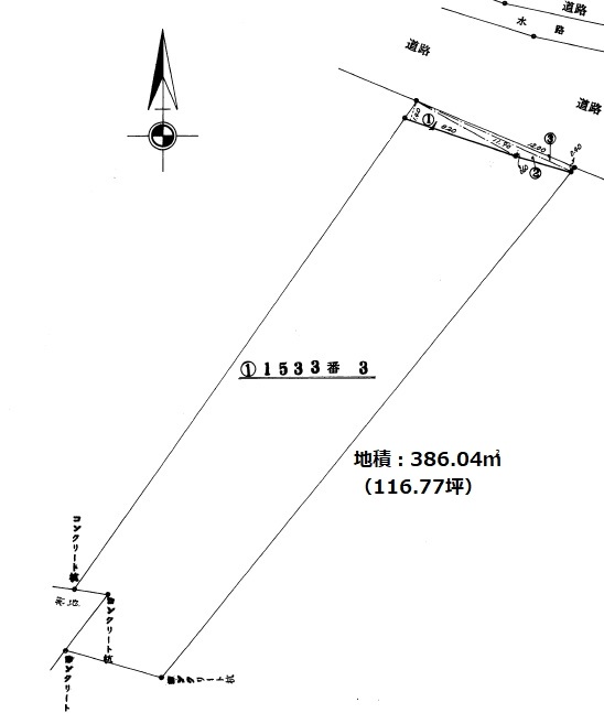 富津市の古家付売地の間取り